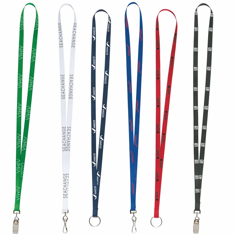 3/8" or 5/8" EconoWeave Silk Screen Lanyards