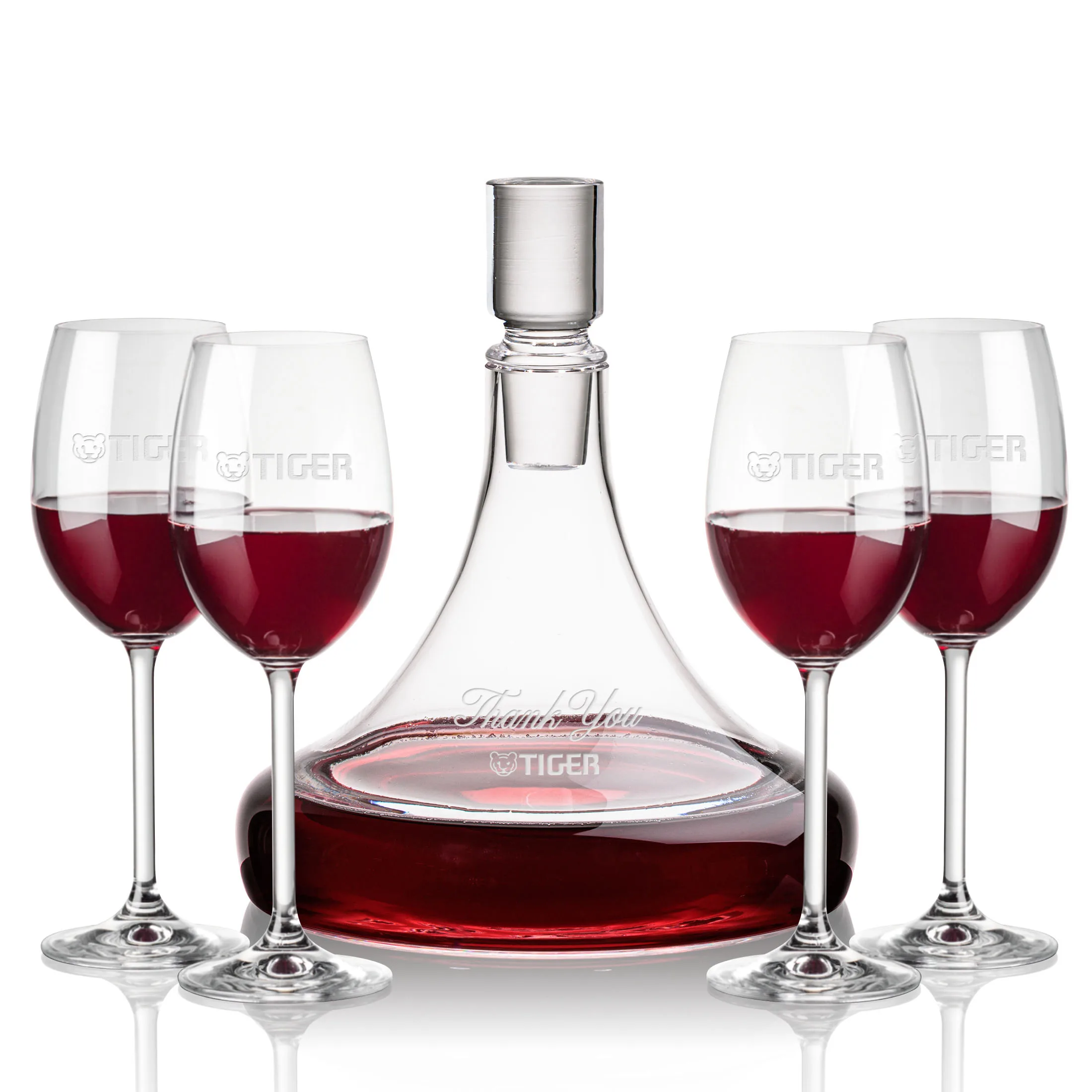 Decanter & 4 Wine