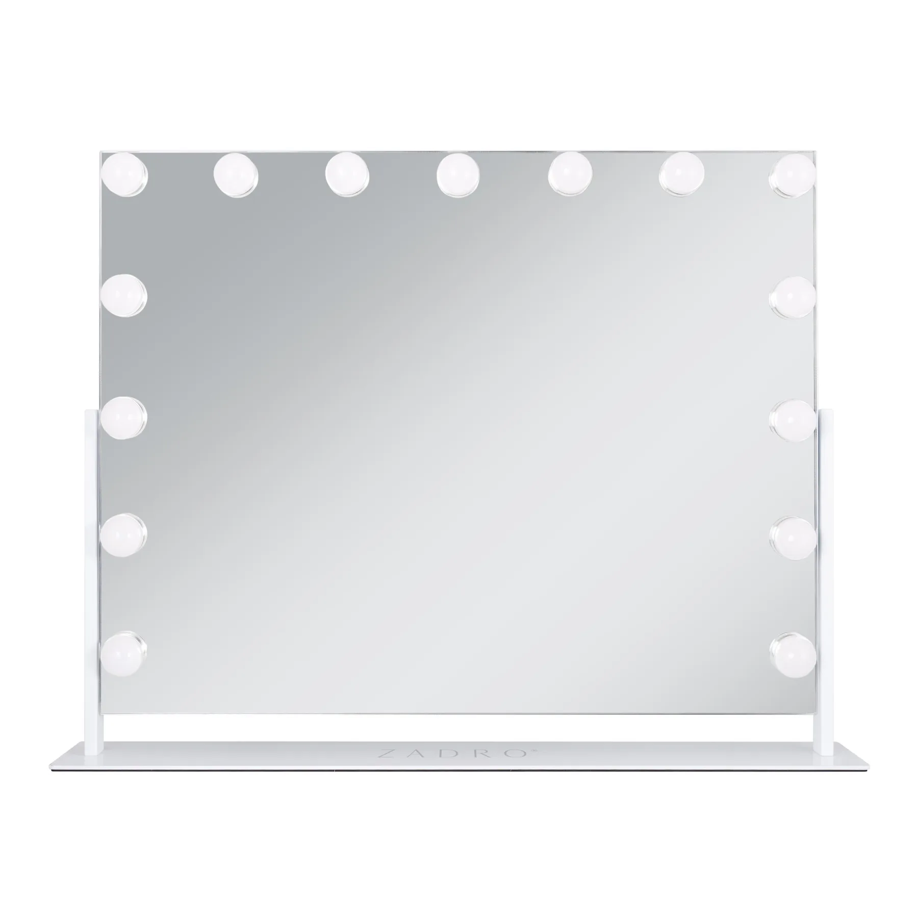 Zadro 15 LED Light Bulb Horizontal Hollywood Makeup Mirror