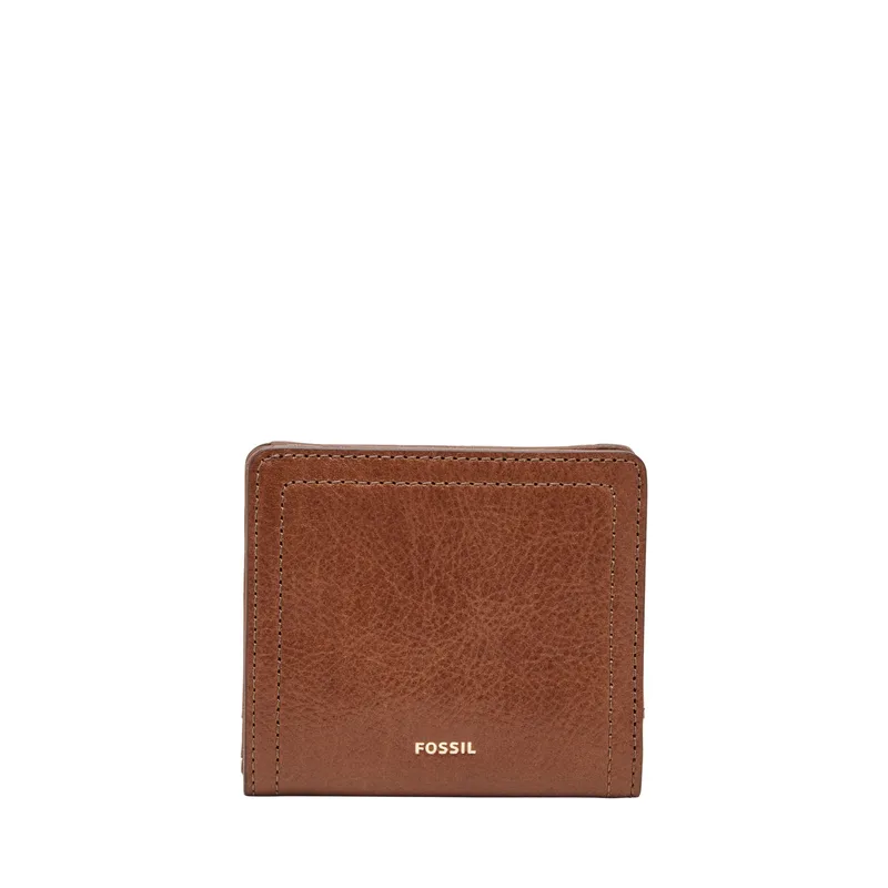 Fossil Logan Leather Small RFID Bifold Wallet - Brown
