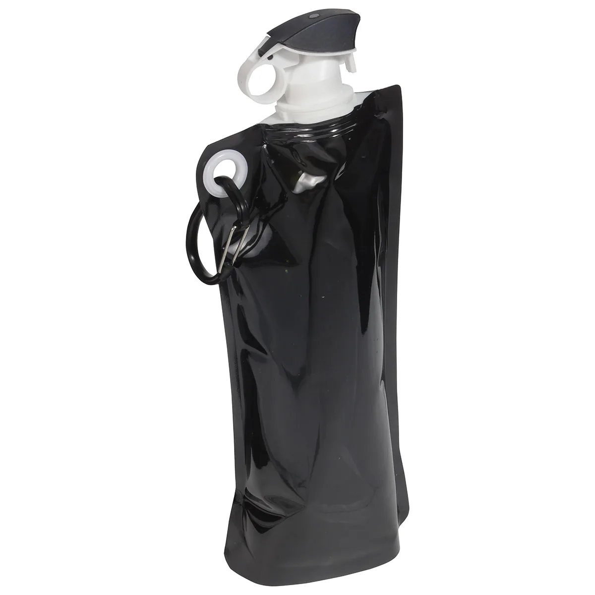 Flip Top Foldable Water Bottle with Carabiner view 2