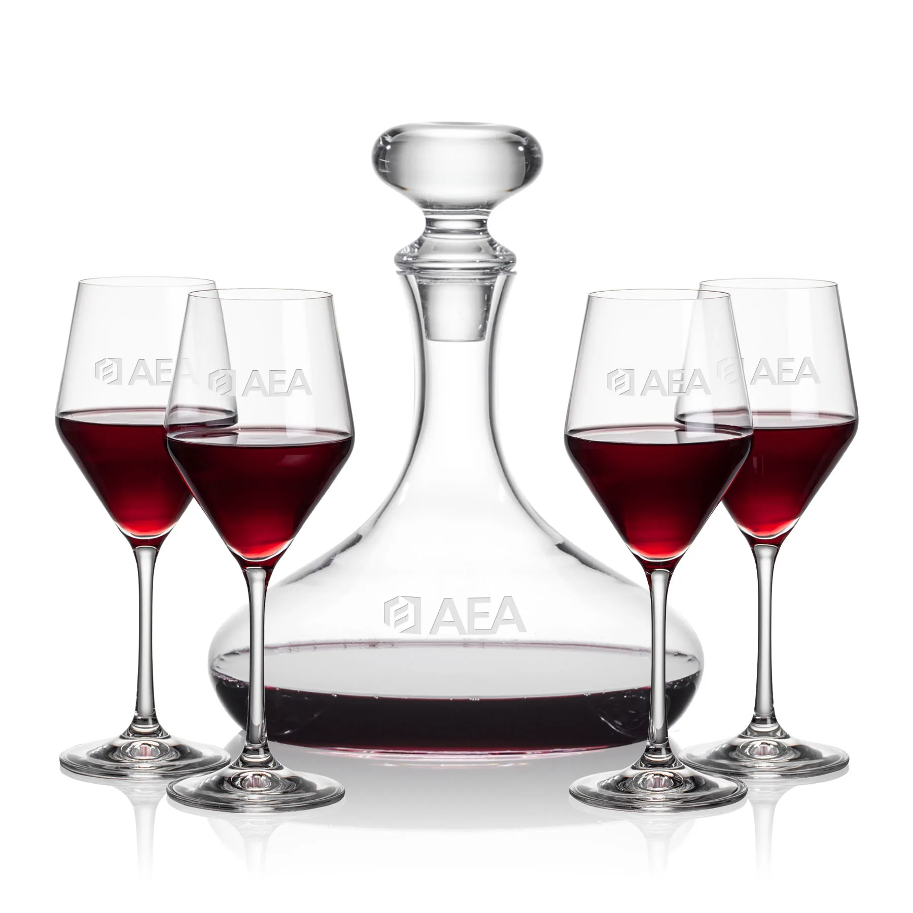Decanter & 4 Wine