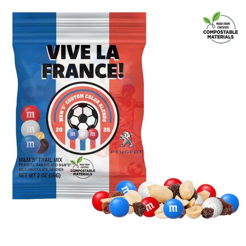 Soccer M&M'S Trail Mix, 2oz ECO-Digibag, Full Color, Color Choice view 5