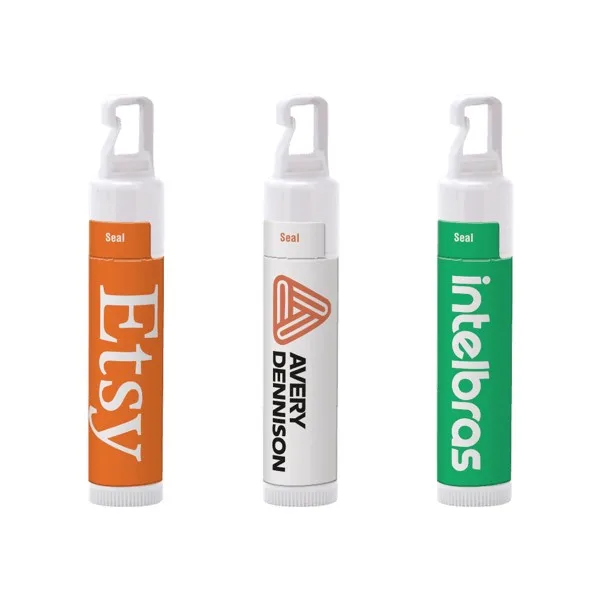 SPF 15 Lip Balm in White Tube with Hook Cap view 2