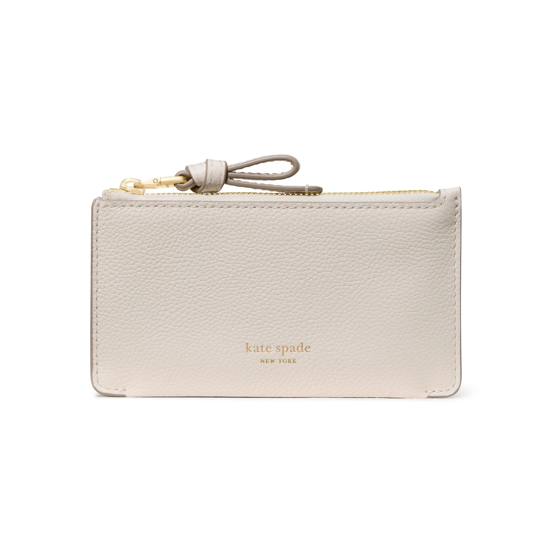 kate spade Loop Zip Card Case - Cashew Milk