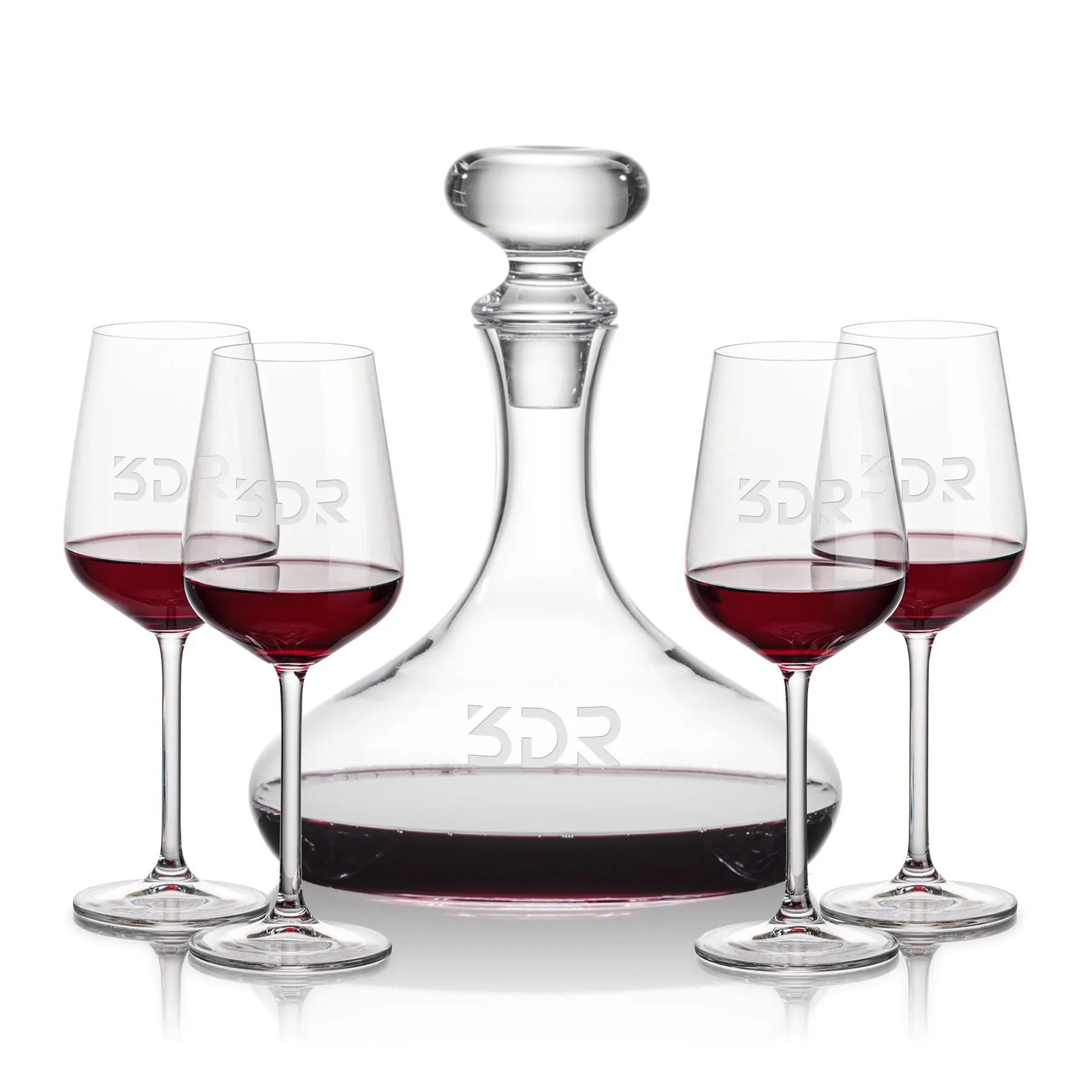 Decanter & 4 Wine