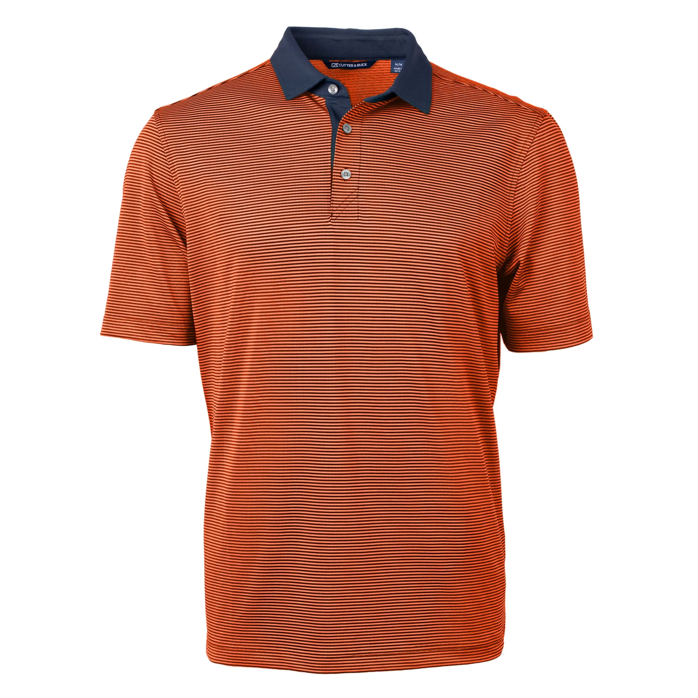 Cutter & Buck Virtue Eco Pique Micro Stripe Recycled Mens Polo view 3