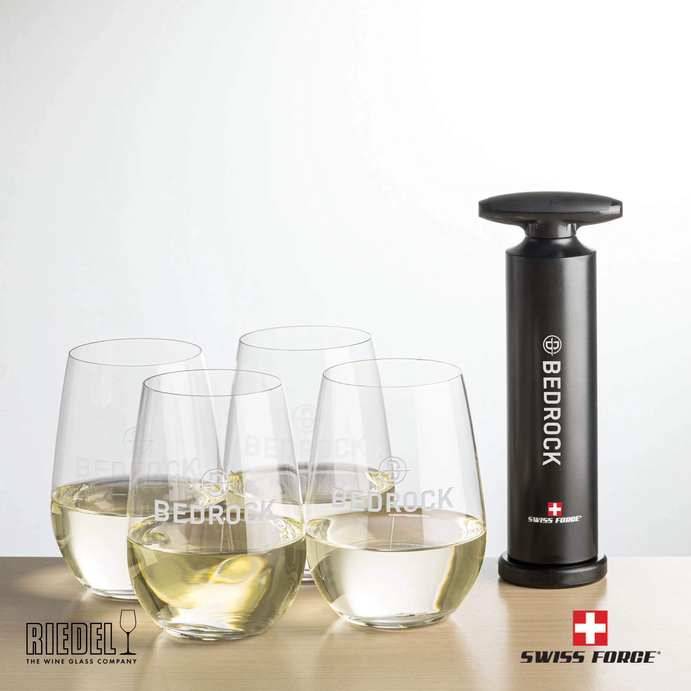 Wine Opener Stemless Set, Opener & RIEDEL Stemless, Opener & 4 Stemless