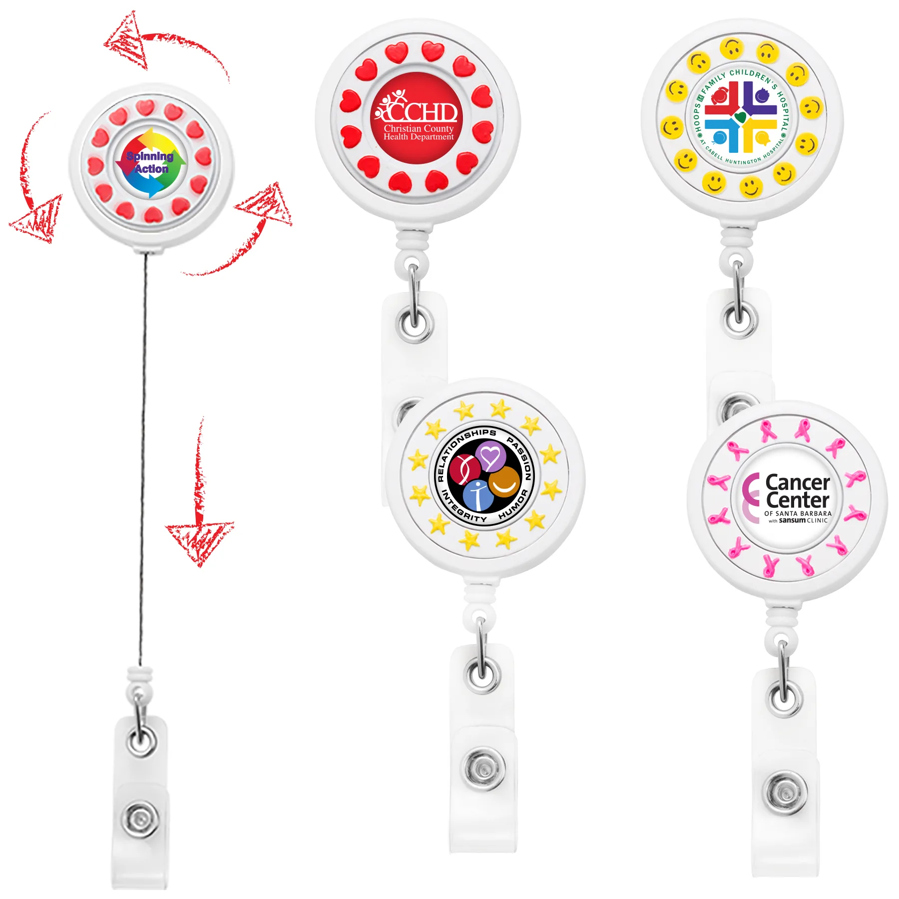 Spinning Retractable Badge Reels