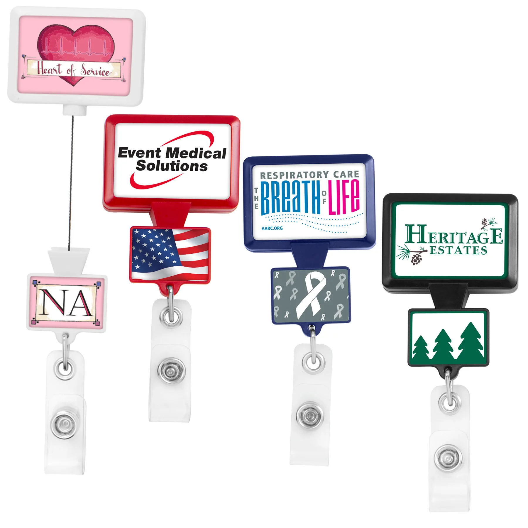 Double Up Rectangle Retractable Badge Reel
