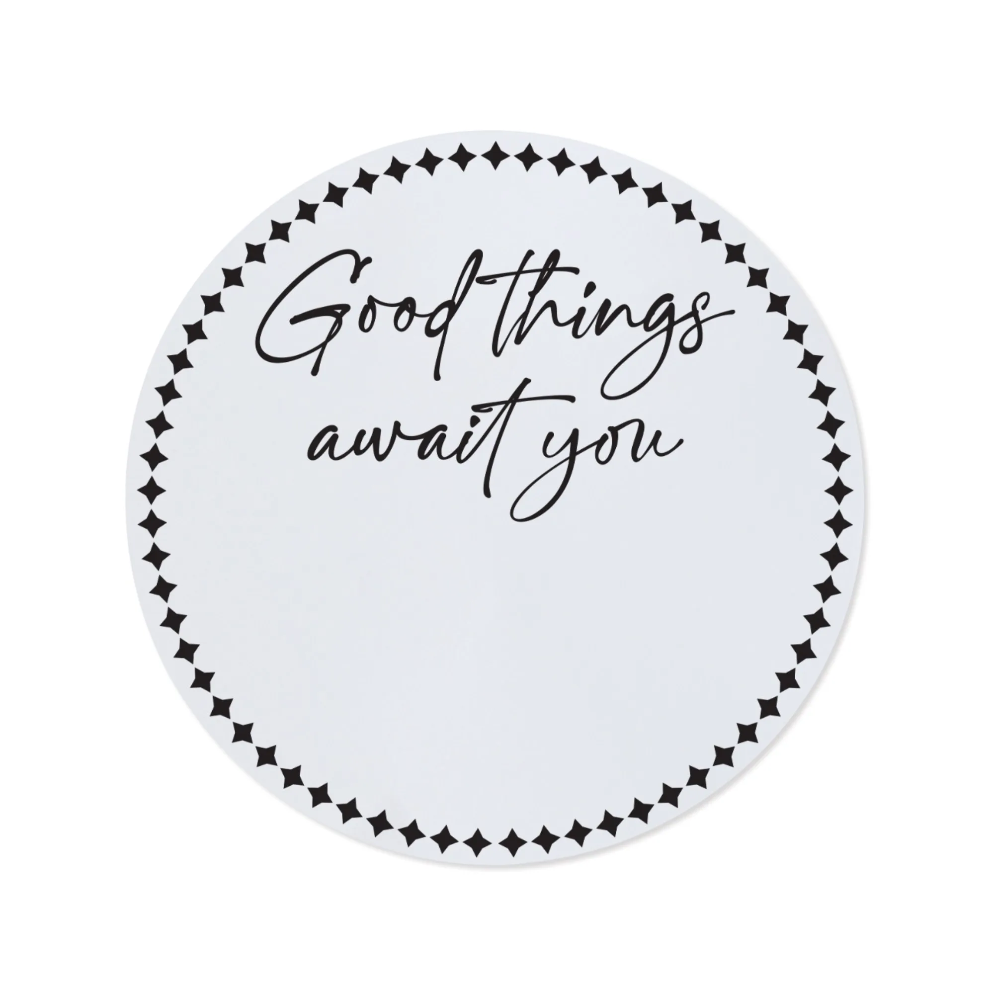 Good Things Await You Gift Box Seal - White
