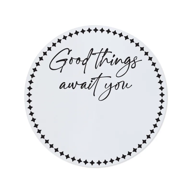 Good Things Await You Gift Box Seal - White