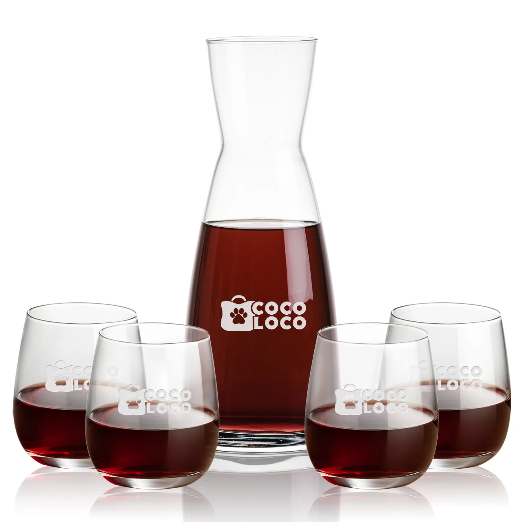 Carafe & 4 Stemless