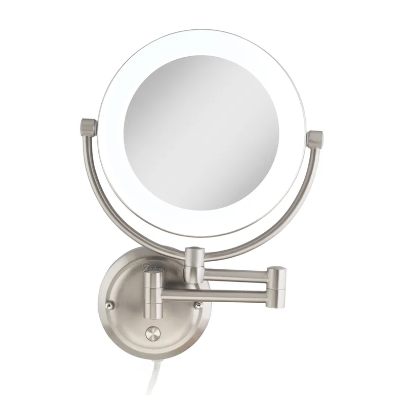 Zadro Lexington Lighted Wall Mounted Makeup Mirror with Magnification
