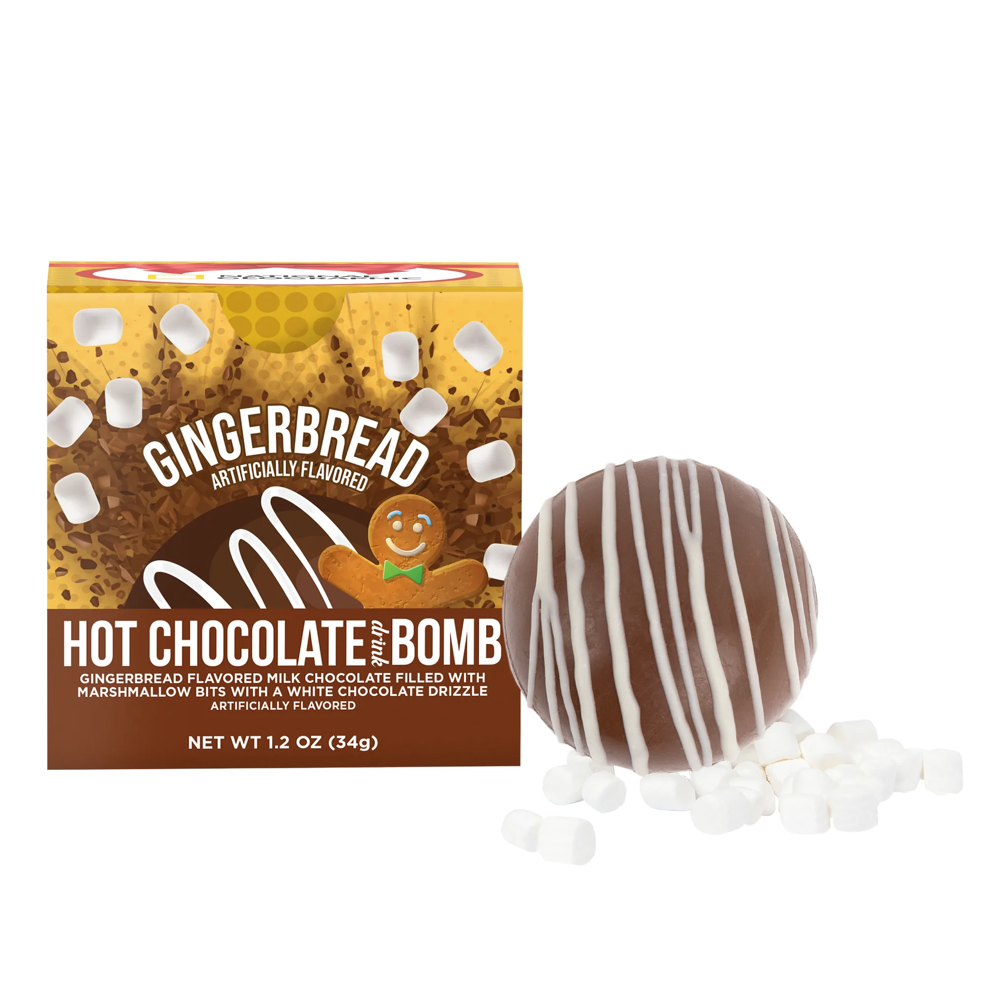 Hot Chocolate Bomb Gingerbread Flavor in Full Color Box view 3