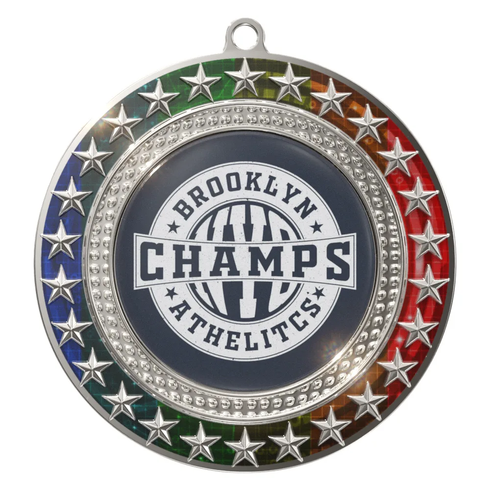 Vibraprint® Radiant Star Multicolor Insert Medallions (3") view 7