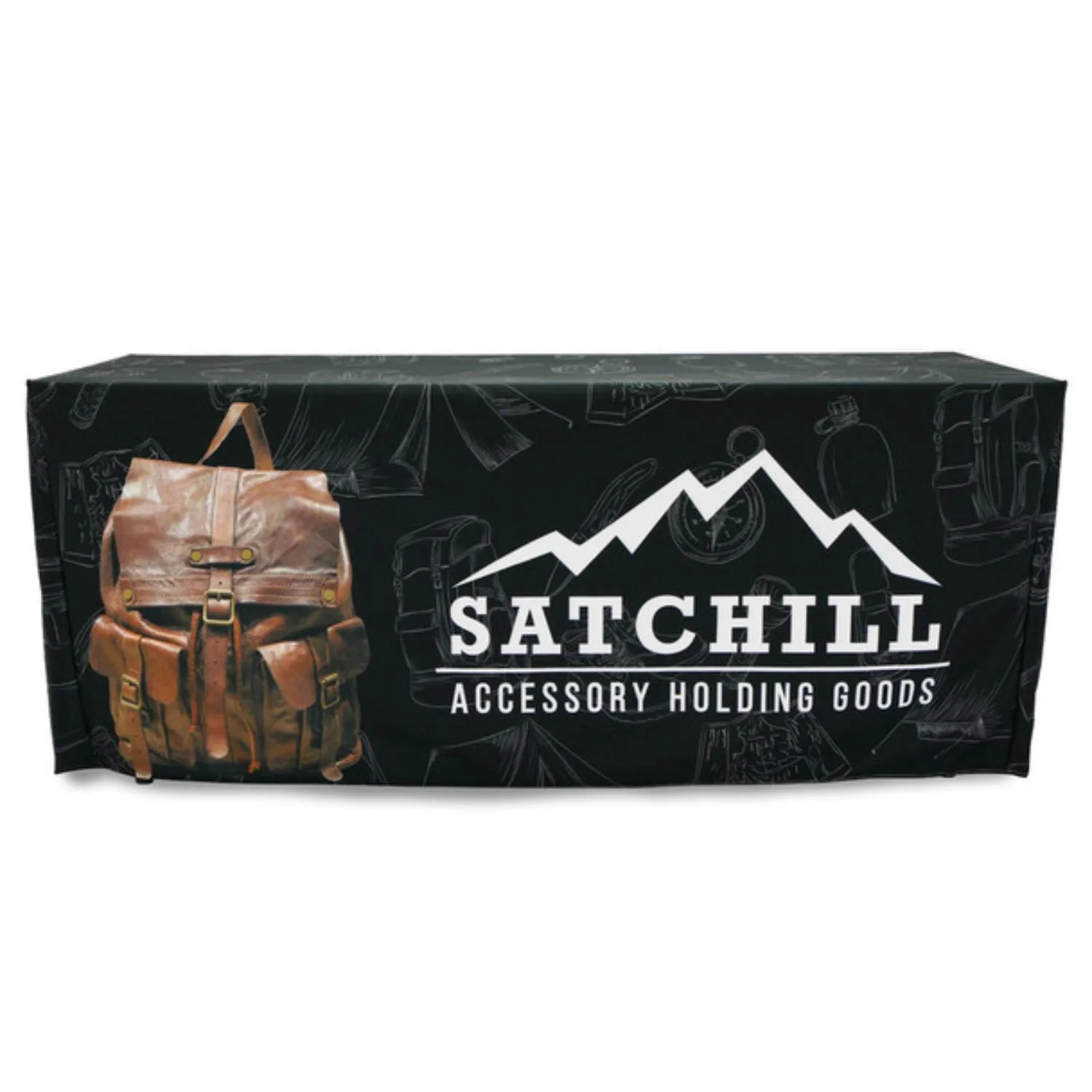 Premium 4' Throw Dye Sublimated Fitted Table Cloth view 2