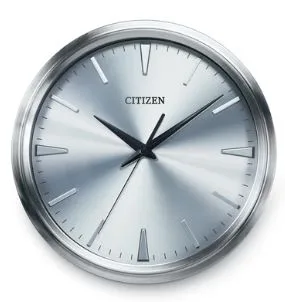 Citizen® Gallery Circular Brushed Silver-Tone Wall Clock
