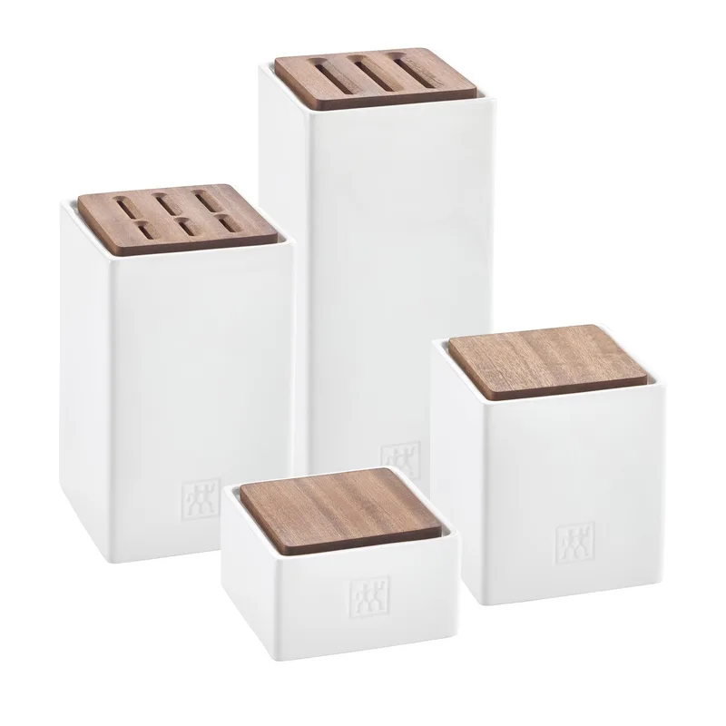 Zwilling 4Pc Bamboo & White Kitchen Storage Set