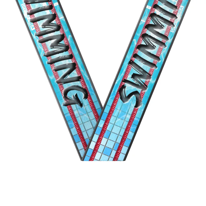 Sublimated Swimming Sewn Through Neckband (1-1/2" X 34")