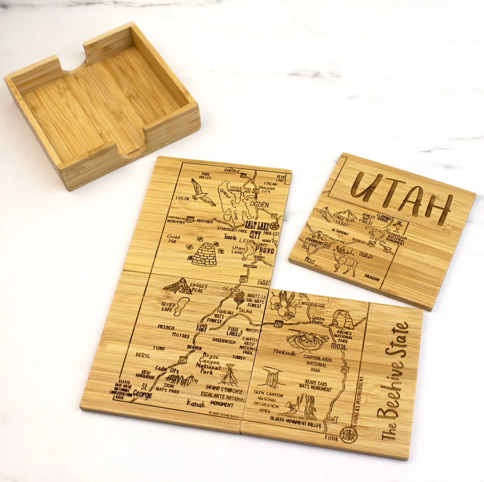 Utah Puzzle Coaster Set view 6