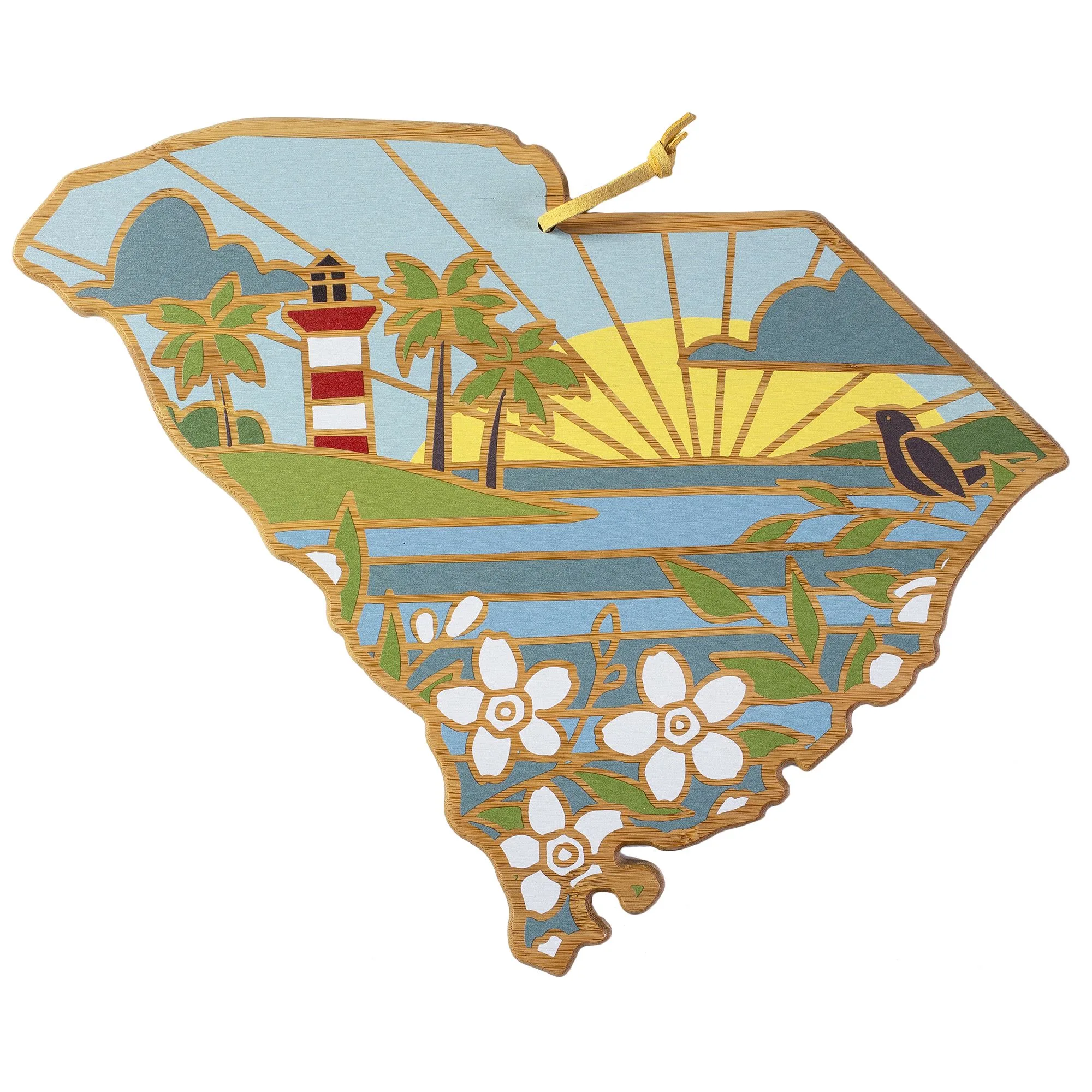 South Carolina State Shaped Cutting & Serving Board w/Artwork by Summer Stokes view 2