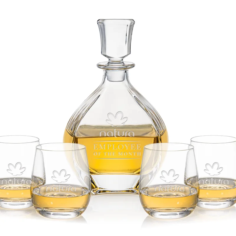 Decanter OTR Set, Salem Set, Decanter & 4 OTR