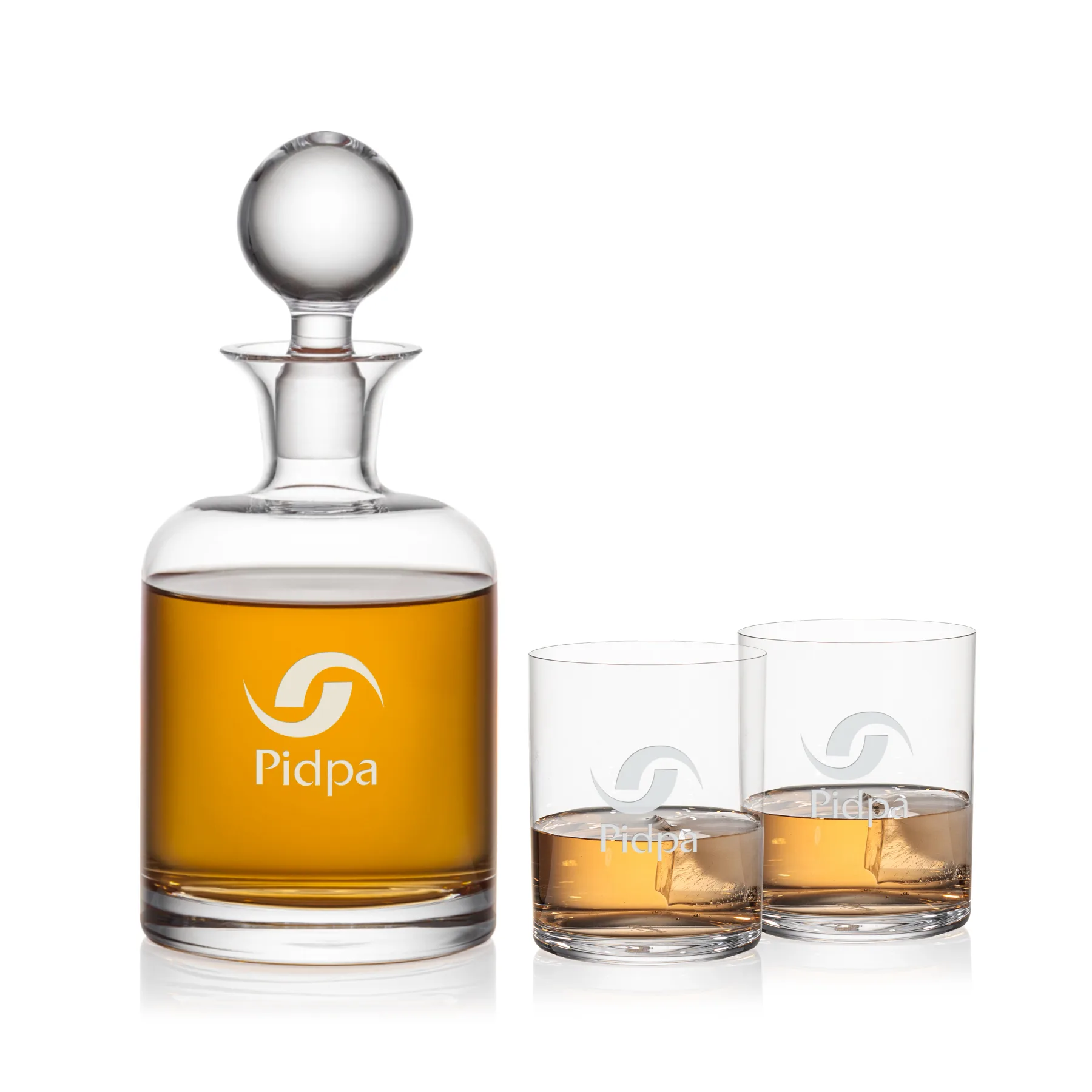 Decanter Set, Deep Etch, Decanter & 2 OTR