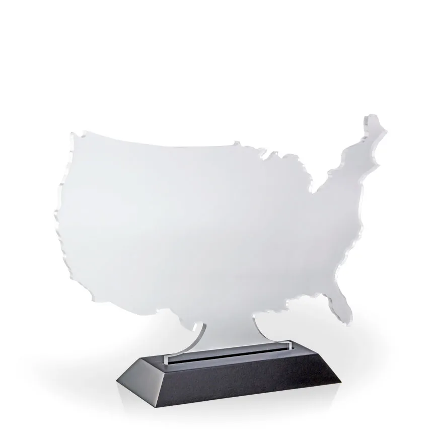 USA Coast-to-Coast Award with Black Wood Base - Engraved view 2