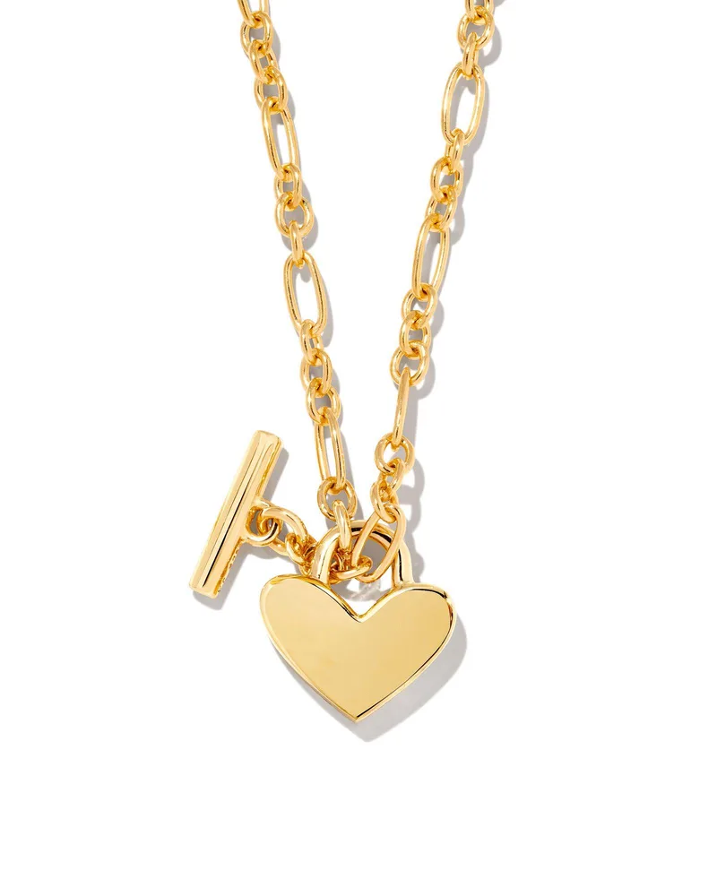 Kendra Scott Heart Padlock Pendant Necklace - Gold