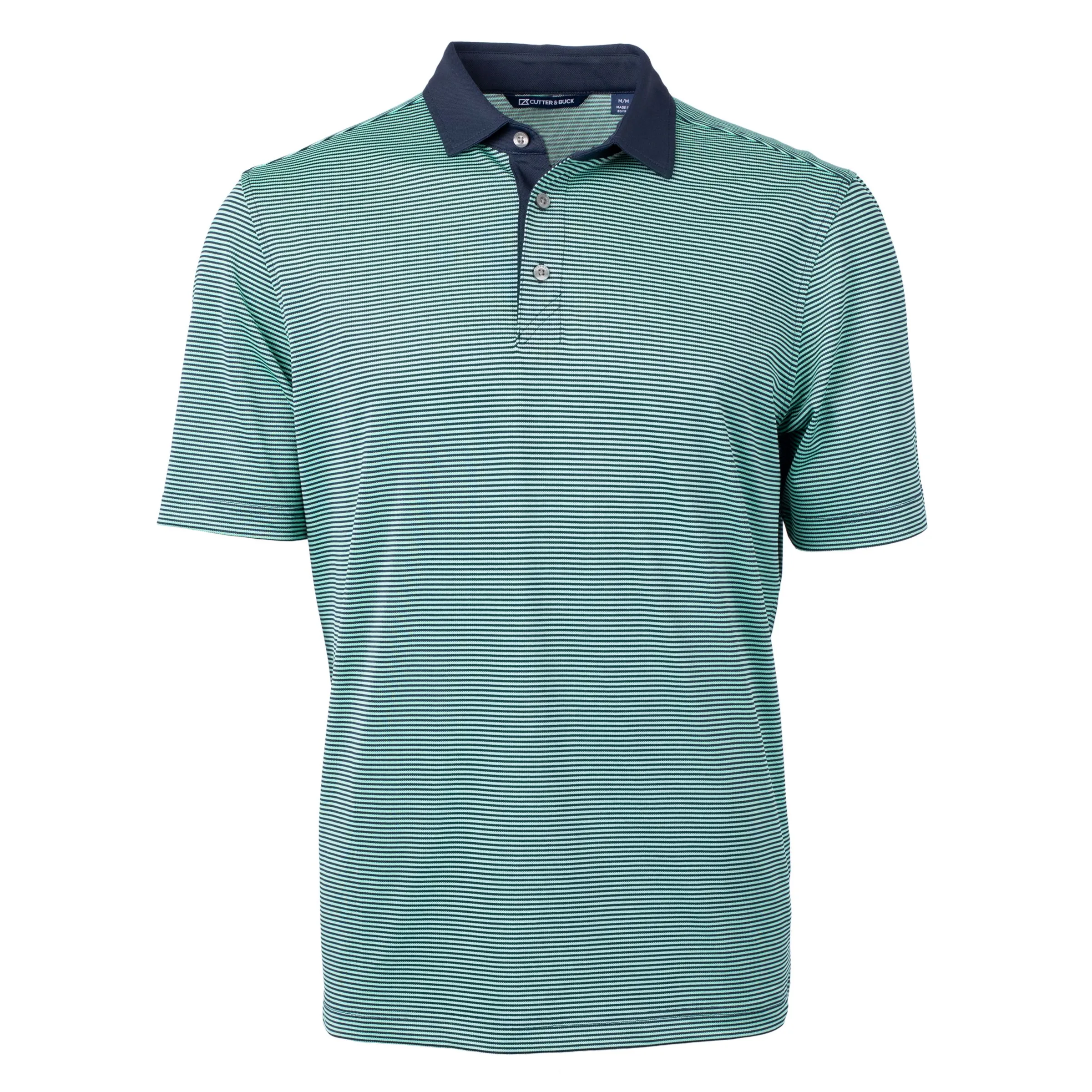 Cutter & Buck Virtue Eco Pique Micro Stripe Recycled Mens Polo view 5