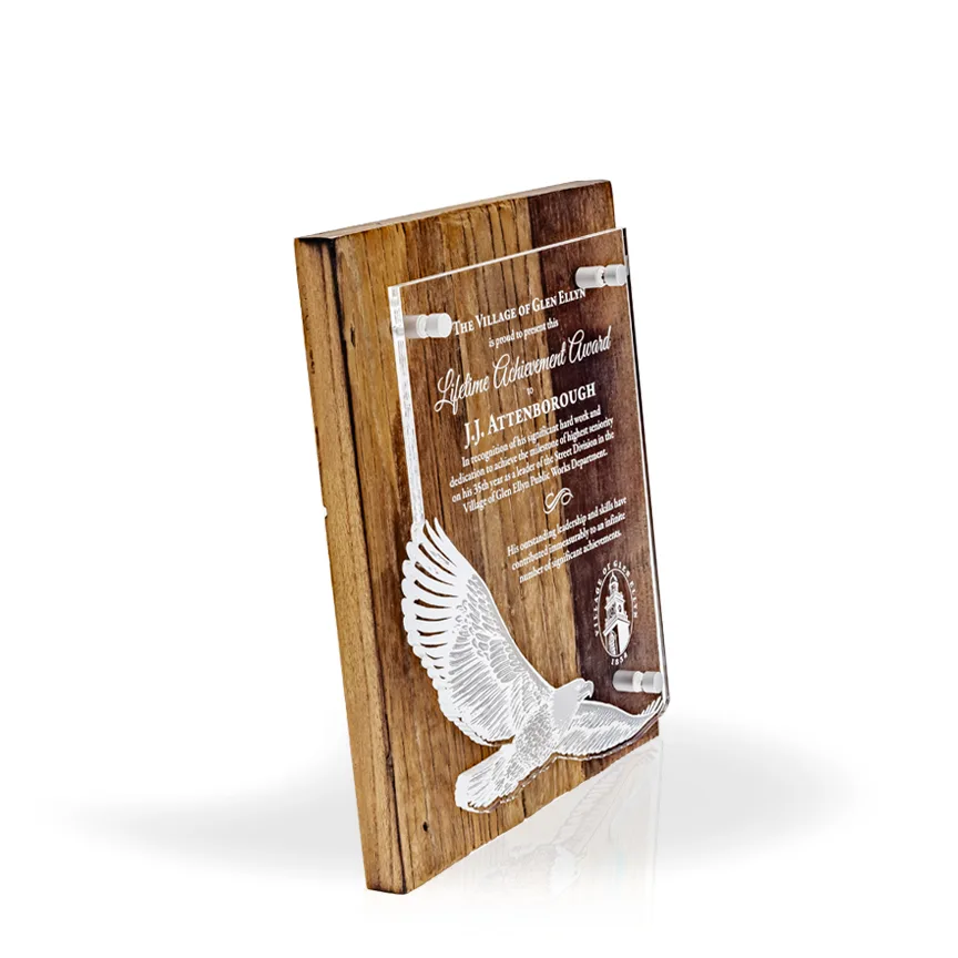 Eagle Rustica Reclaimed Wood Award, 8"x10" view 7