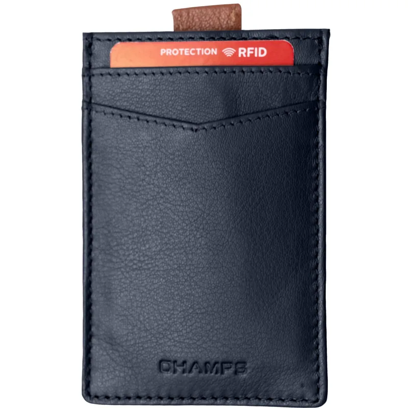 Champs Luggage Navy Smart Tap Wallet Size 2.75"X4.25"X0.25"