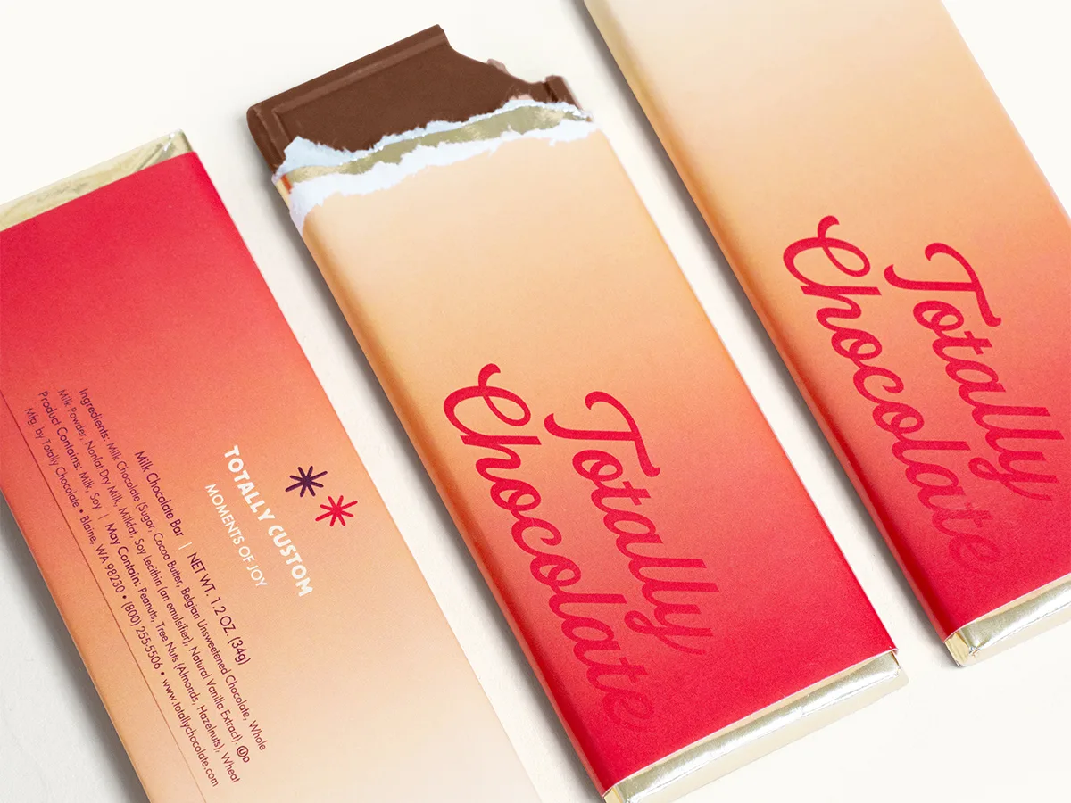 2"x 5" Brand Impact Custom Chocolate Wrapper Bar view 7