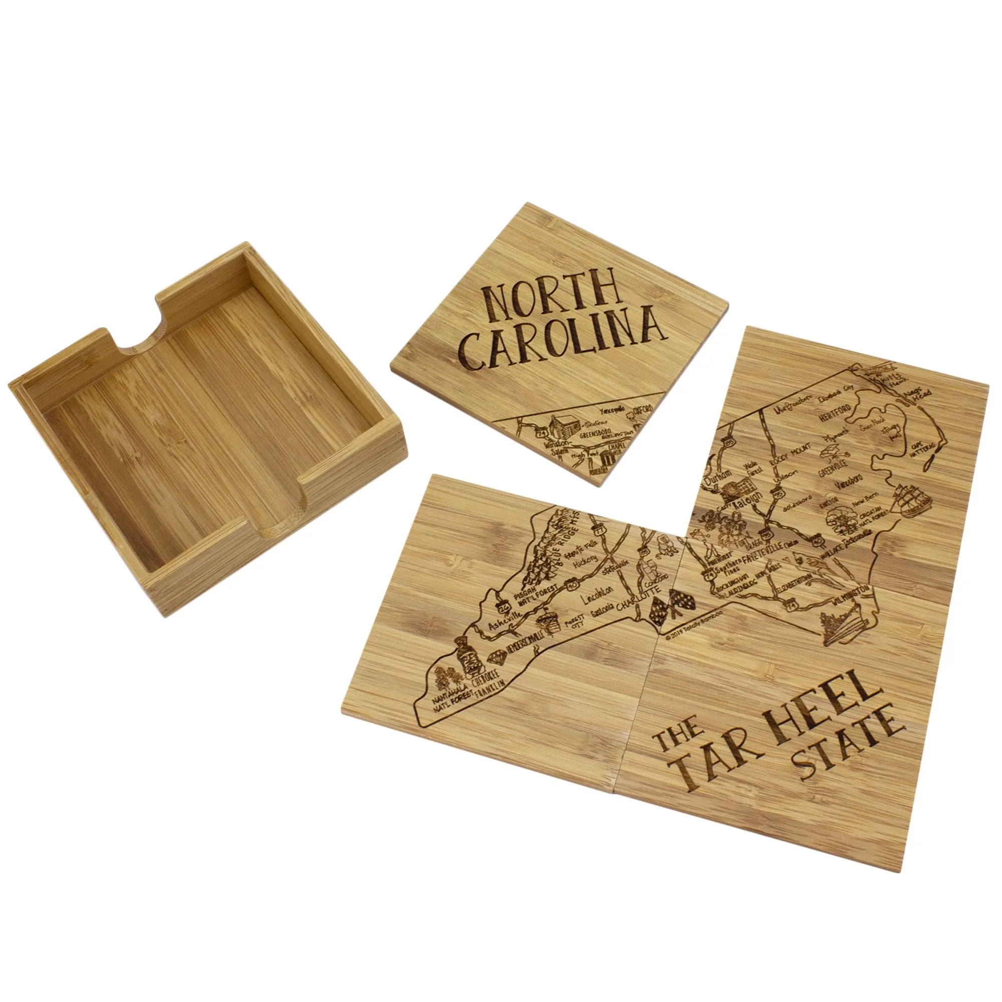 North Carolina Puzzle Coaster Set view 6