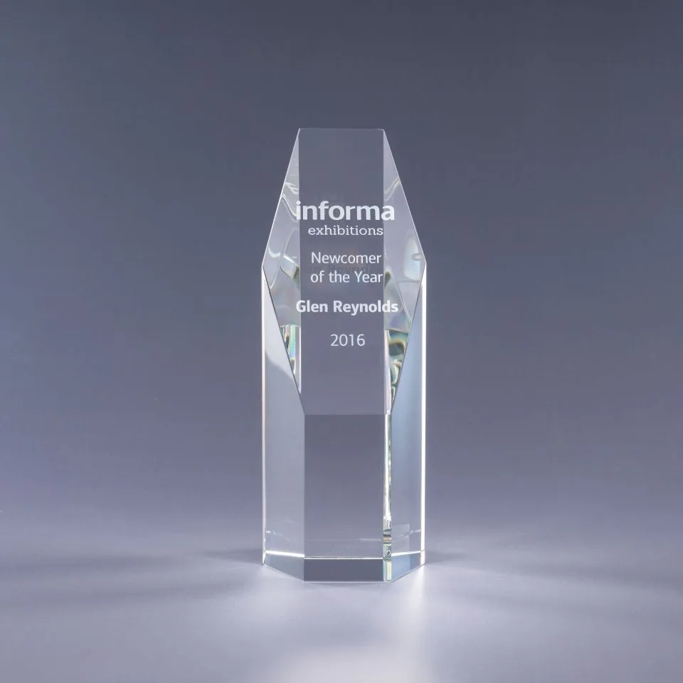 10" Pillar Crystal Award