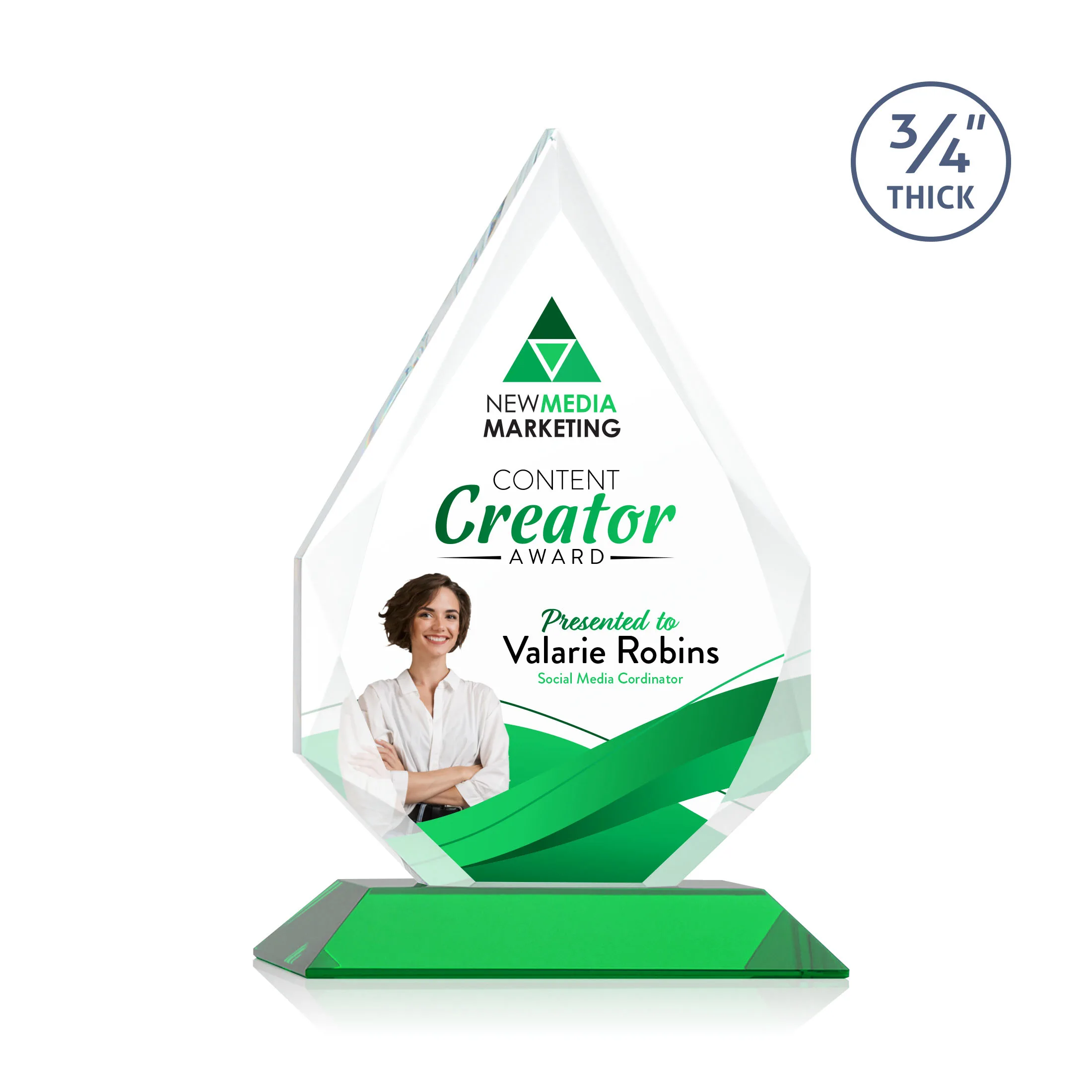 7.75" H x 5" W x 3" D