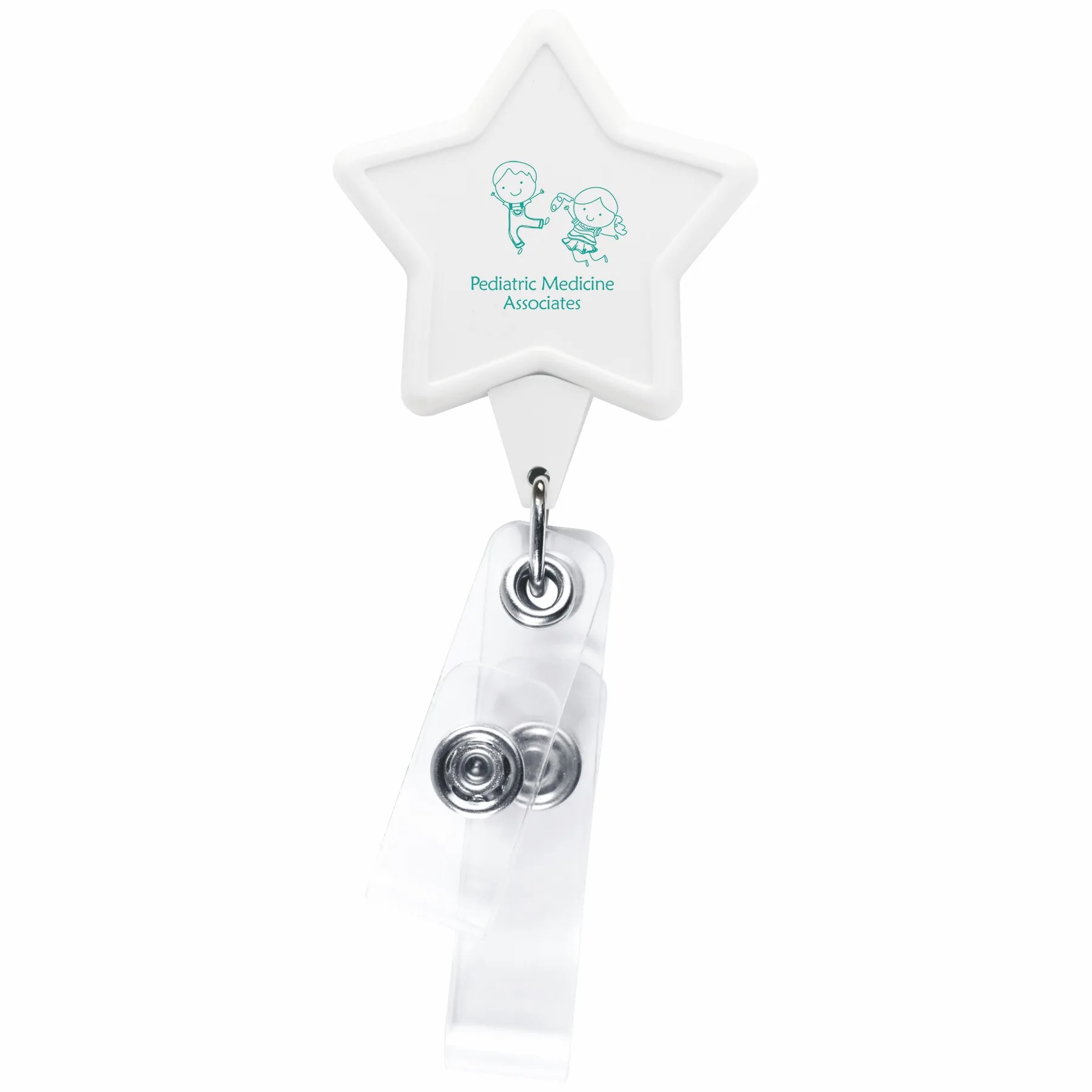 Anti-Microbial Star 2 Strap Retractable Badge Reel view 3