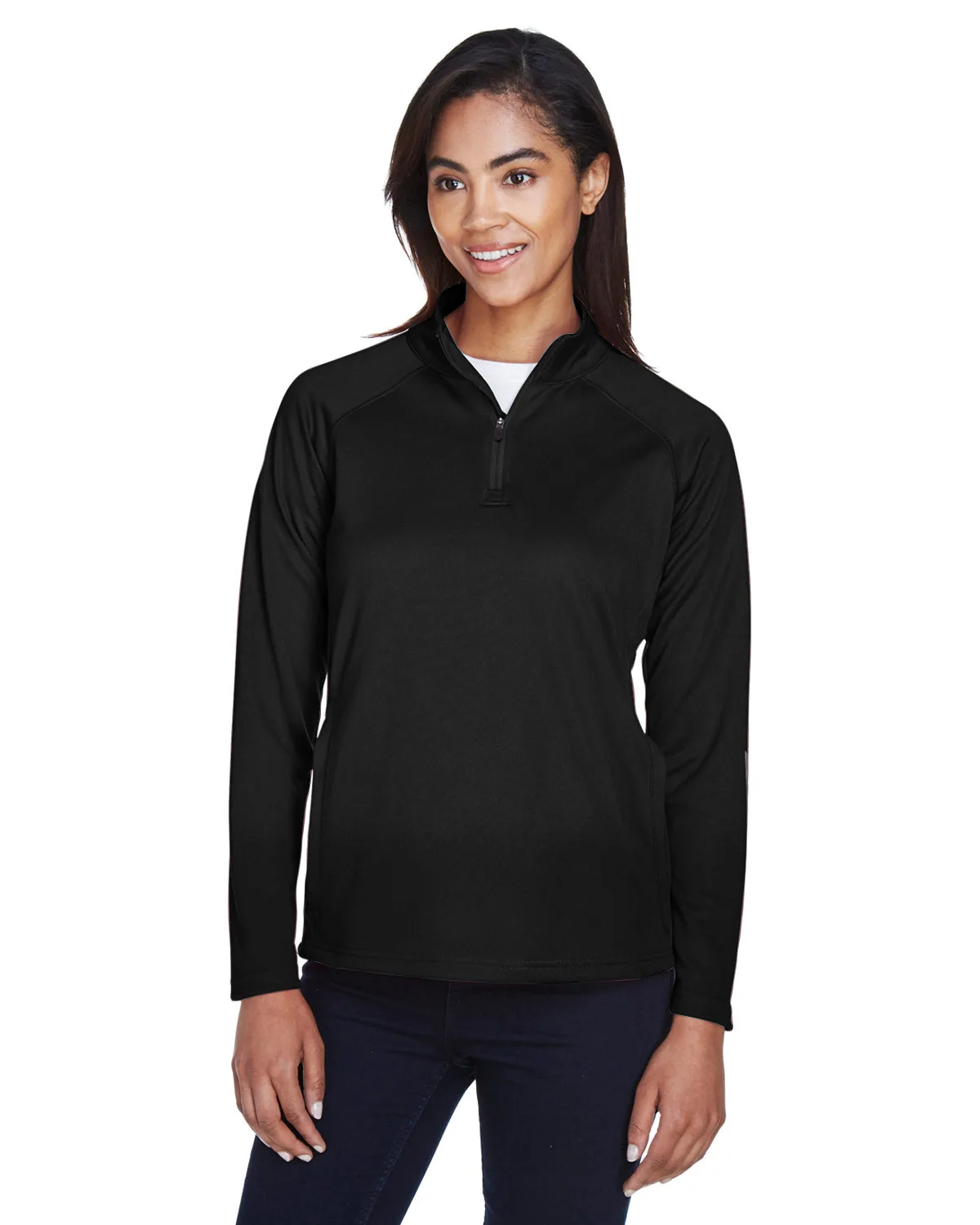 Devon and Jones® Women's Stretch Tech-Shell® Compass Quarter-Zip Pullover Sweaters