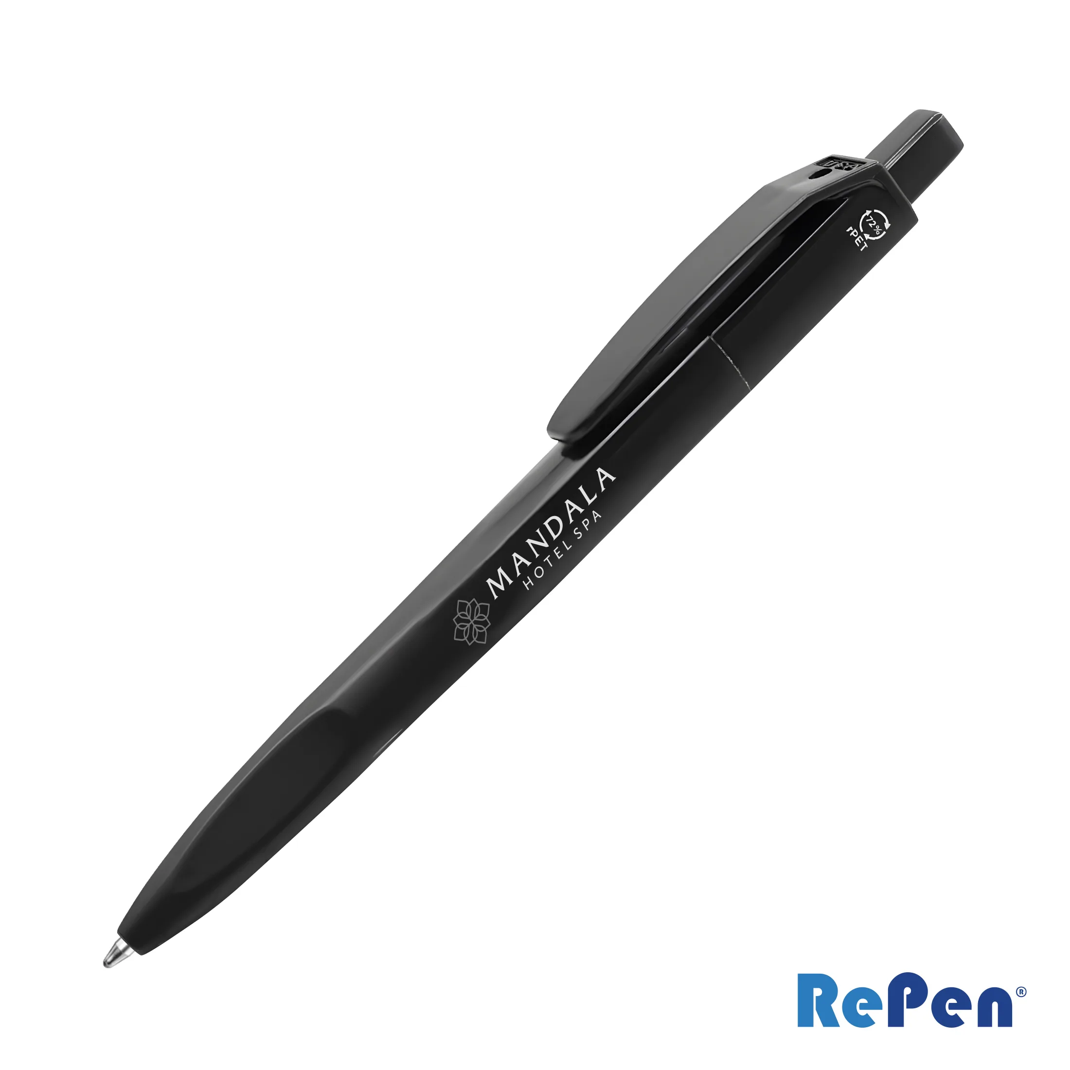 RePen® Squared Clicker rPET Pen — RePen® Squared Clicker rPET Pen