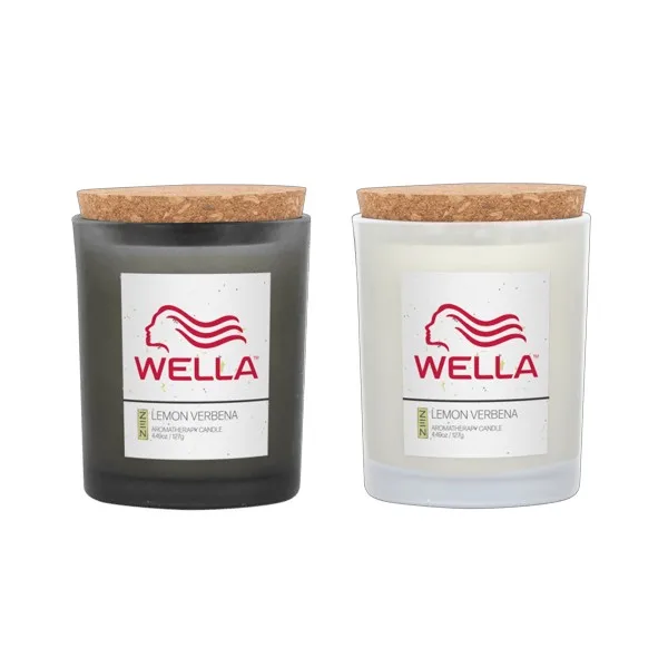 ZEN Niva 6oz Frosted Candle with Cork Lid