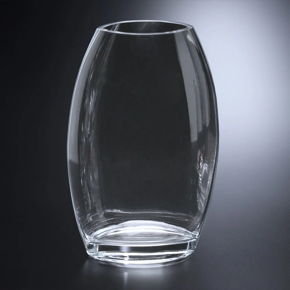 Clear Oval Vase 8-1/2" view 2