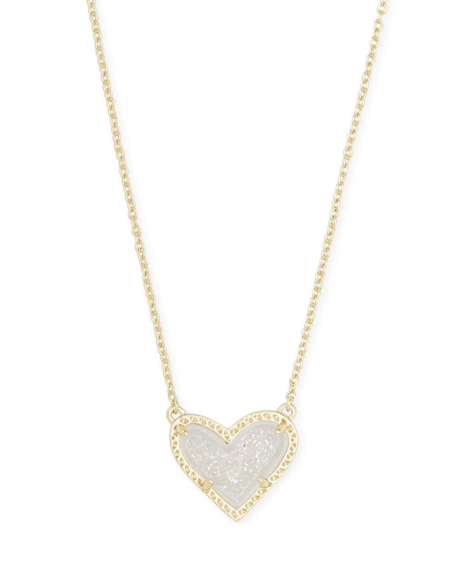 Kendra Scott Ari Heart Short Gold Pendant Necklace