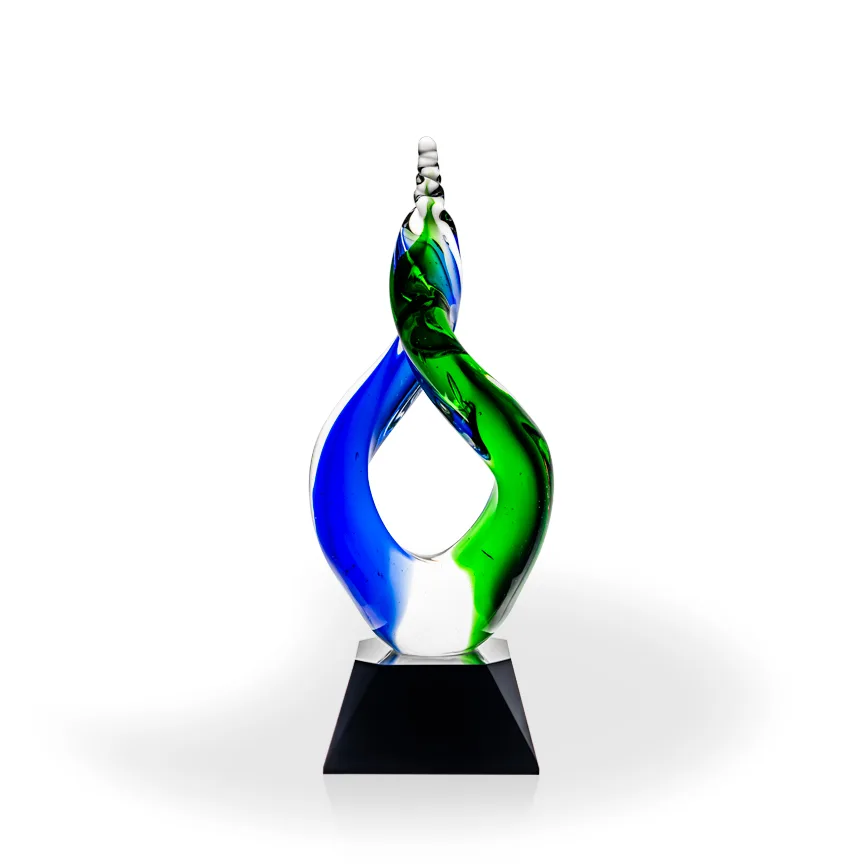 Delphia Art Glass Award - Black Base view 2