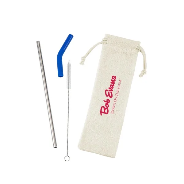 Reusable Stainless Steel Straw Set view 2