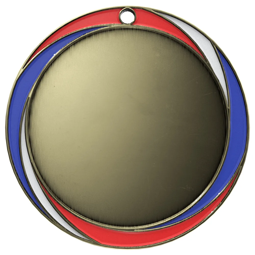 Vibraprint® Antique Red, White & Blue Swirl Insert Medallion (2-1/2") view 2