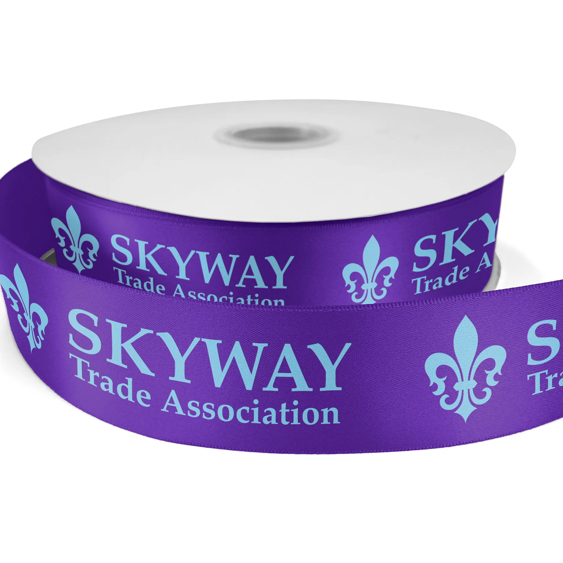 1 1/2" Bridal Satin Ribbon - 100yd Roll - Foil Print view 3