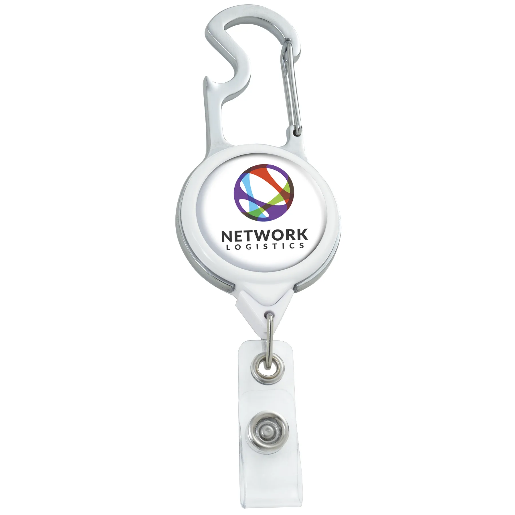 Carabiner Bottle Opener Retractable Badge Reel view 6
