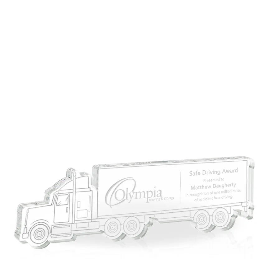 Acrylic Semi-Truck Award - Engraved