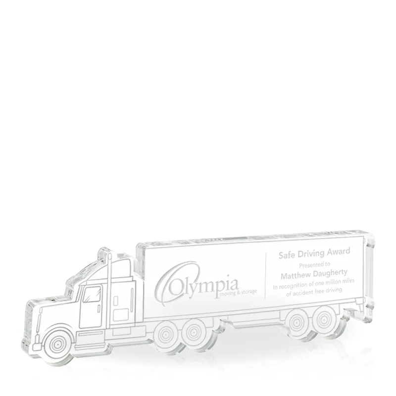 Acrylic Semi-Truck Award - Engraved